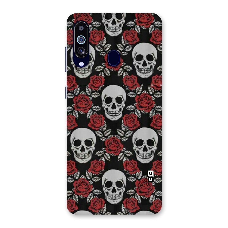 Grey Skulls Back Case for Galaxy A60