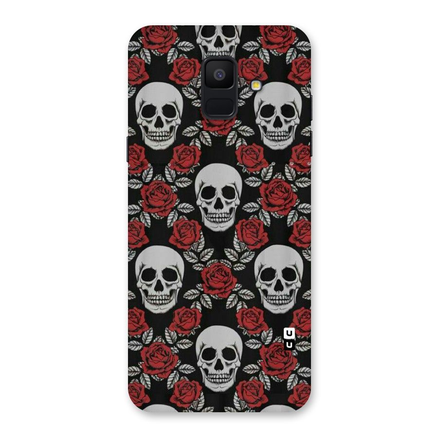 Grey Skulls Back Case for Galaxy A6 (2018)