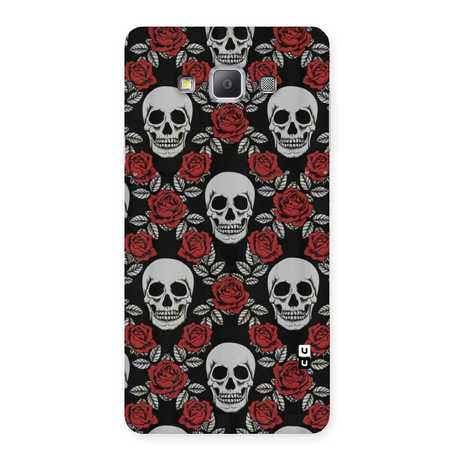 Grey Skulls Back Case for Galaxy A7