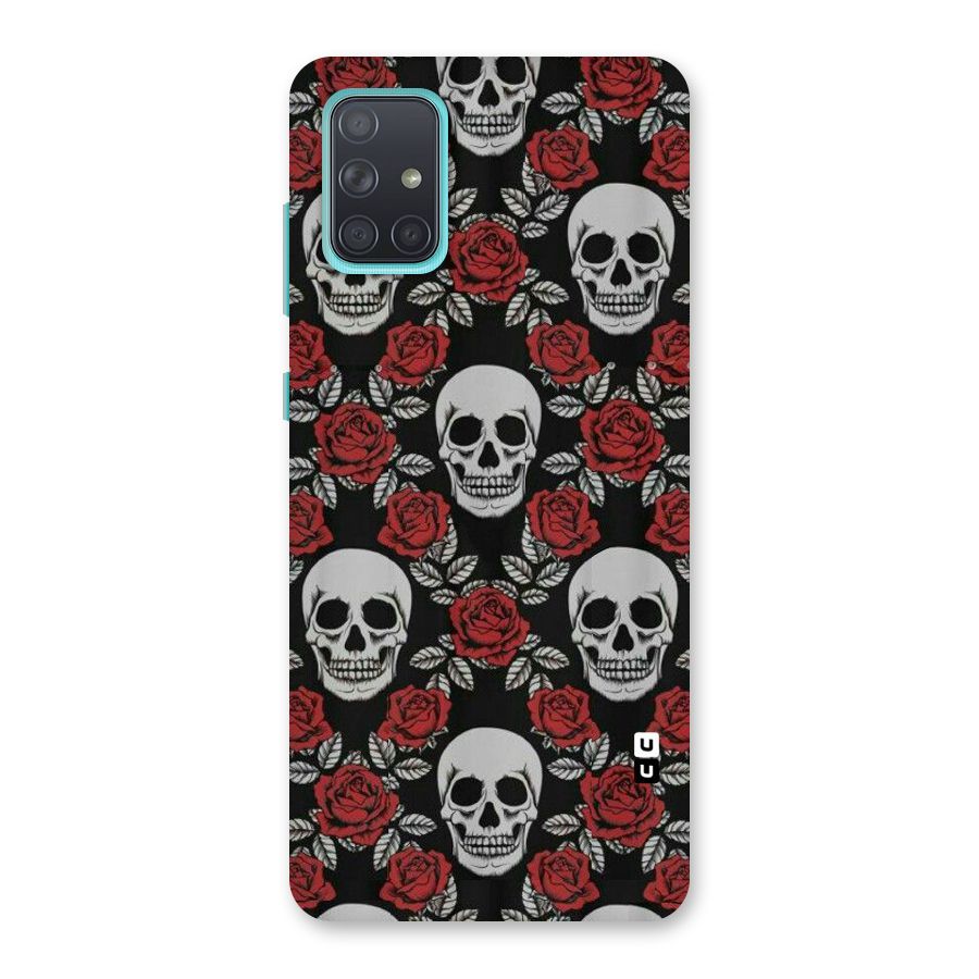 Grey Skulls Back Case for Galaxy A71