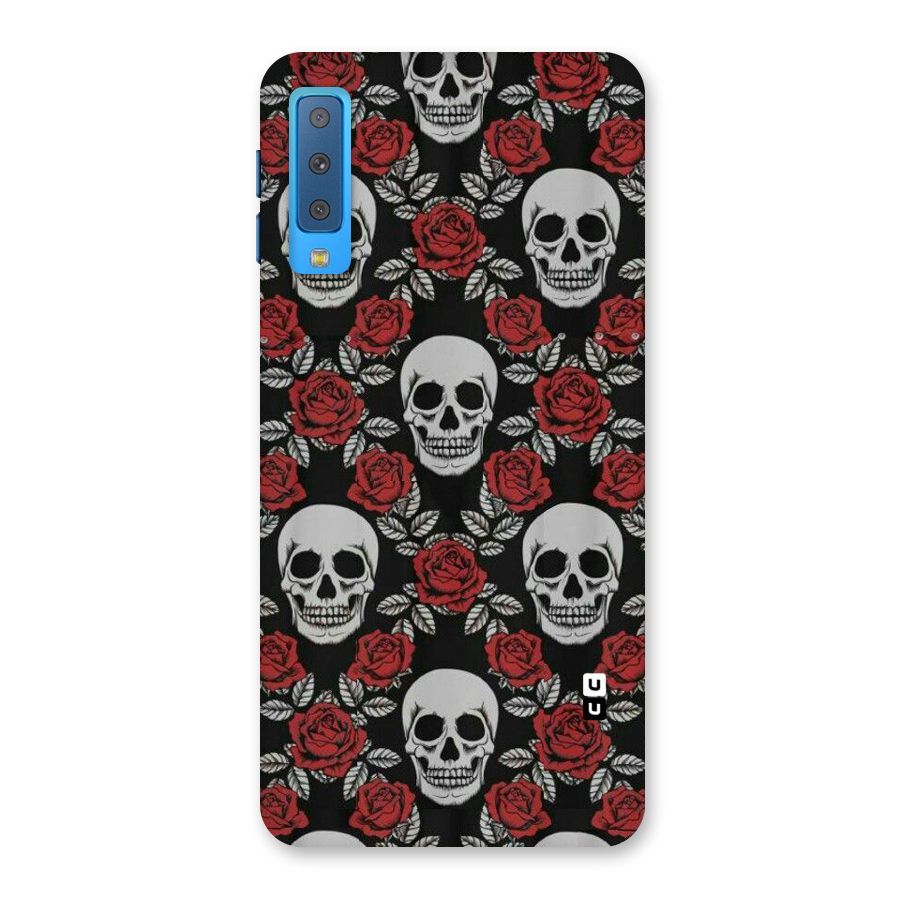 Grey Skulls Back Case for Galaxy A7 (2018)