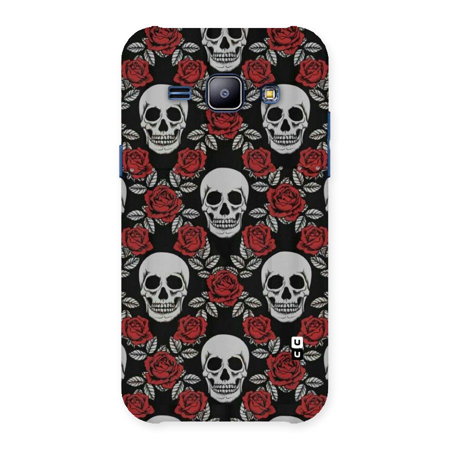 Grey Skulls Back Case for Galaxy J1
