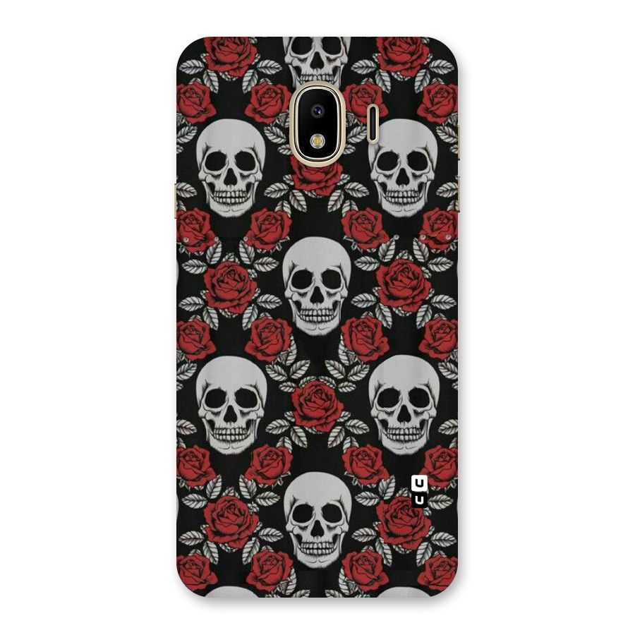 Grey Skulls Back Case for Galaxy J4