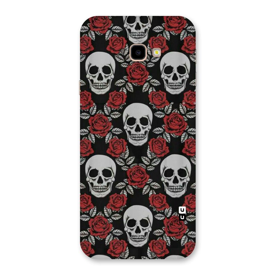 Grey Skulls Back Case for Galaxy J4 Plus