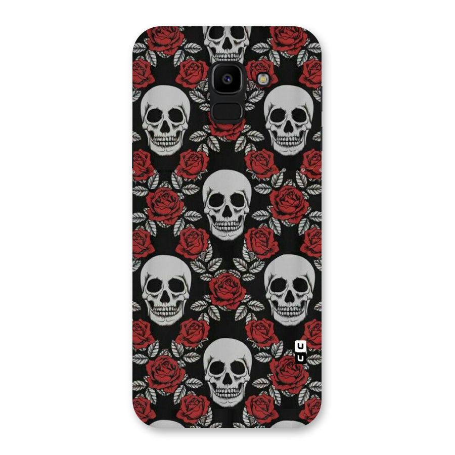 Grey Skulls Back Case for Galaxy J6