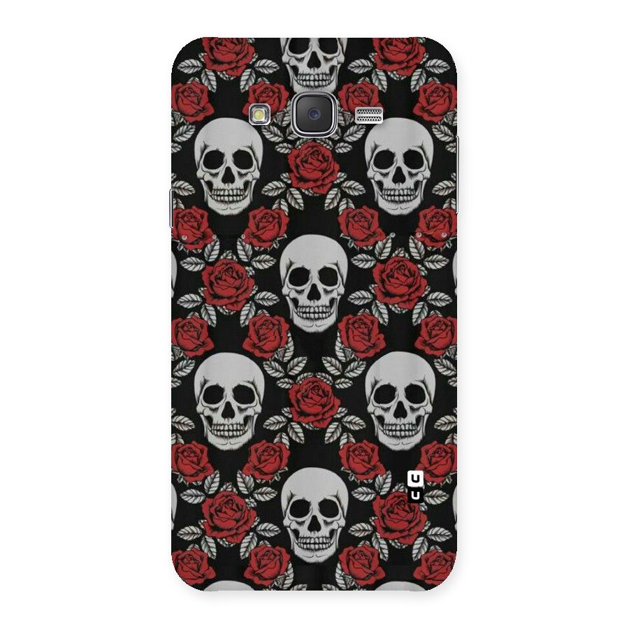 Grey Skulls Back Case for Galaxy J7