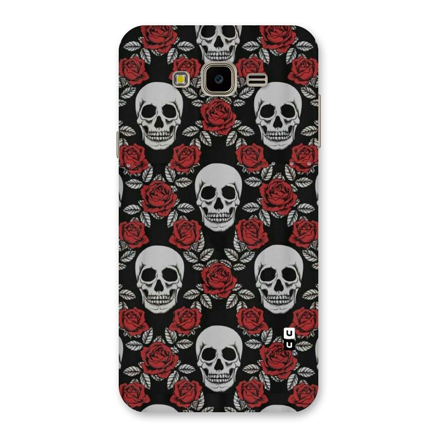 Grey Skulls Back Case for Galaxy J7 Nxt