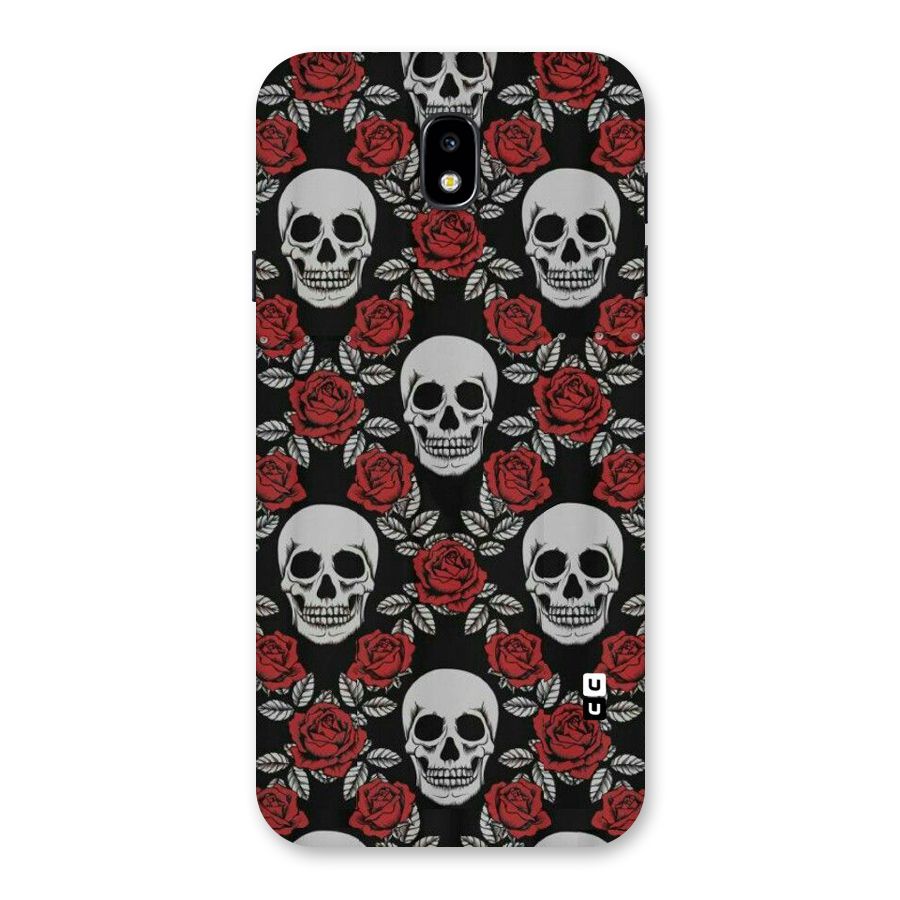 Grey Skulls Back Case for Galaxy J7 Pro