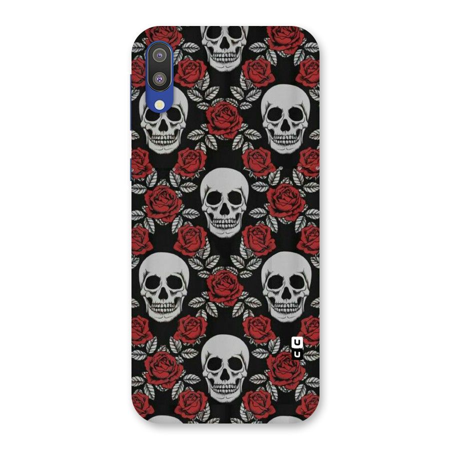 Grey Skulls Back Case for Galaxy M10