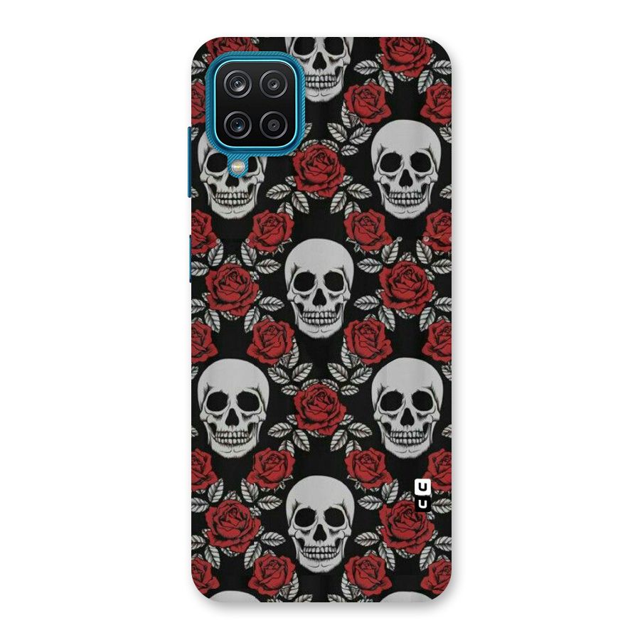 Grey Skulls Back Case for Galaxy M12