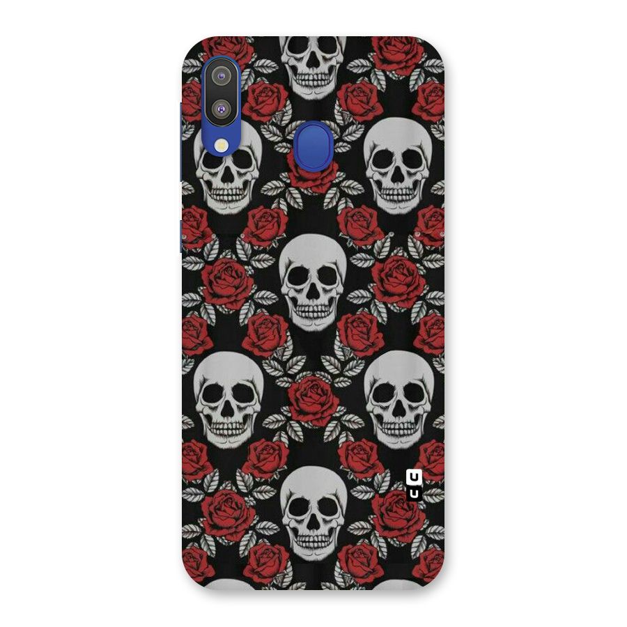 Grey Skulls Back Case for Galaxy M20