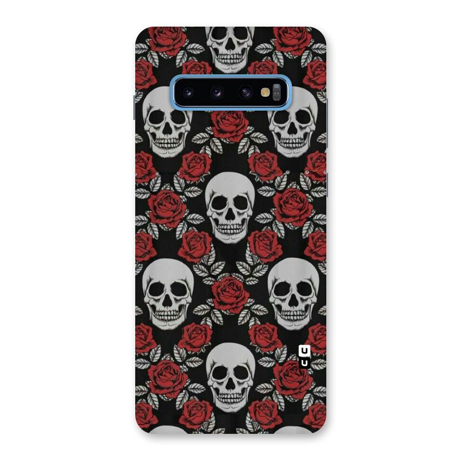 Grey Skulls Back Case for Galaxy S10 Plus