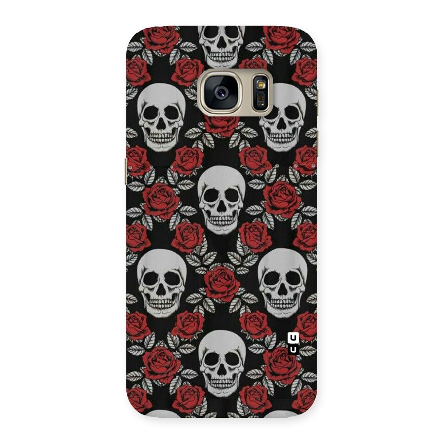 Grey Skulls Back Case for Galaxy S7