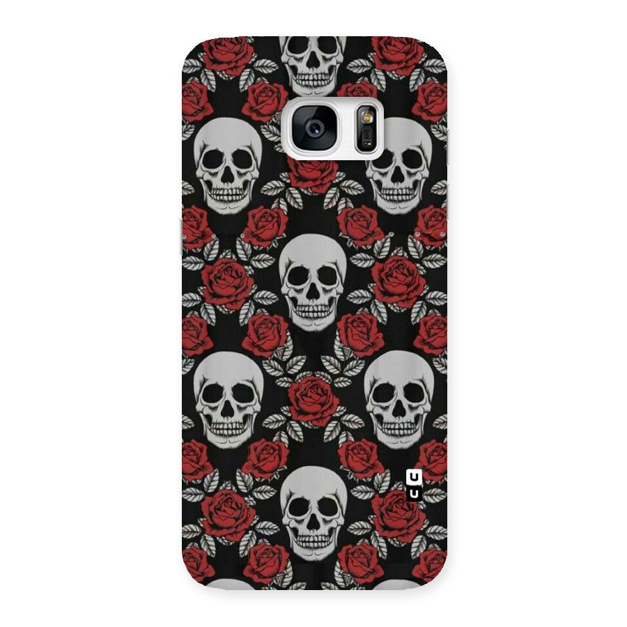 Grey Skulls Back Case for Galaxy S7 Edge