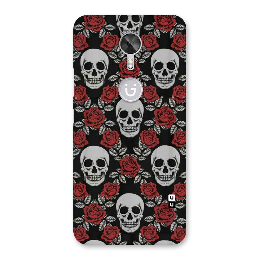Grey Skulls Back Case for Gionee A1