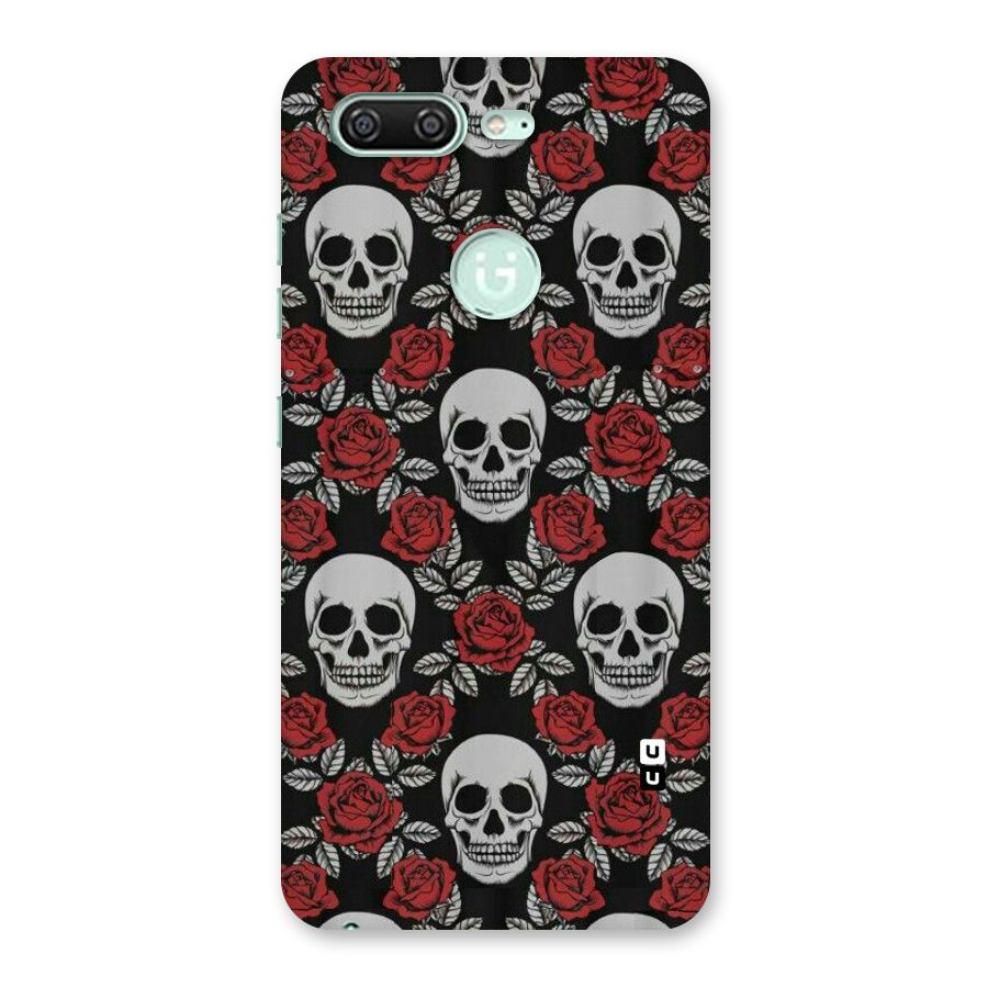 Grey Skulls Back Case for Gionee S10