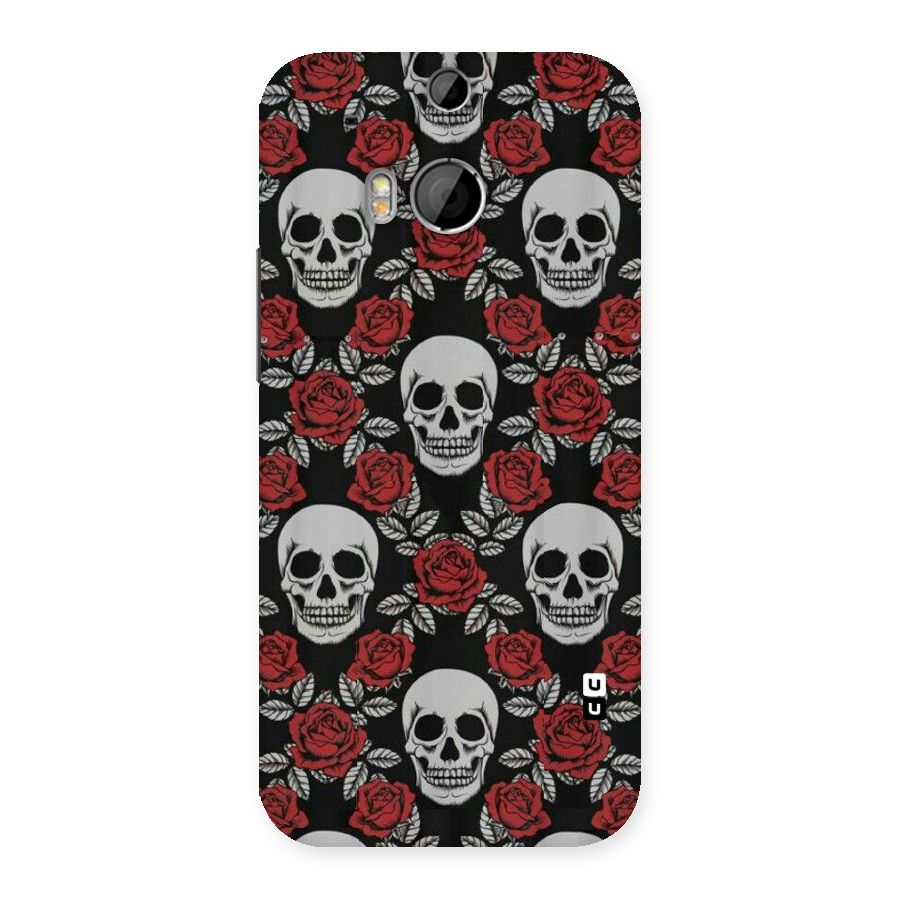 Grey Skulls Back Case for HTC One M8