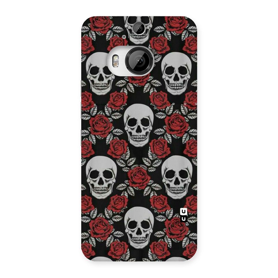 Grey Skulls Back Case for HTC One M9 Plus