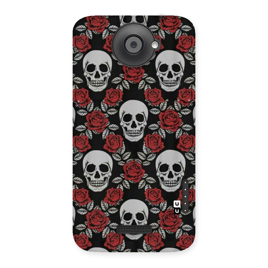 Grey Skulls Back Case for HTC One X