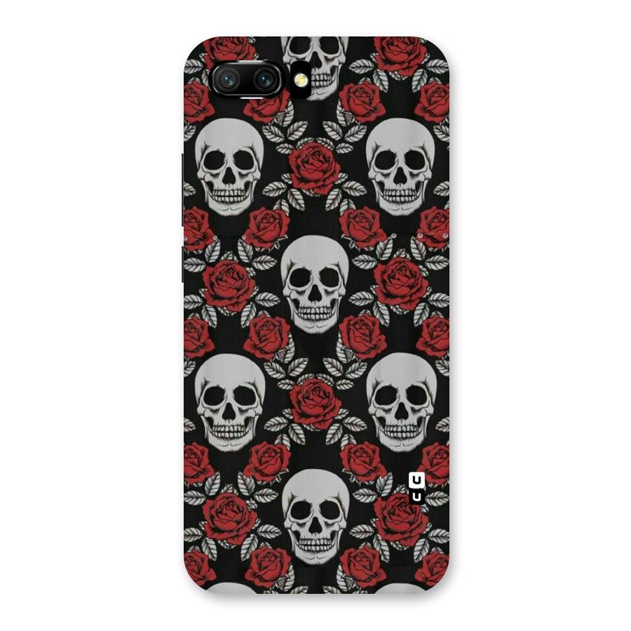 Grey Skulls Back Case for Honor 10