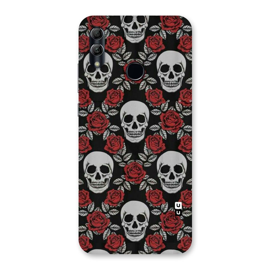 Grey Skulls Back Case for Honor 10 Lite