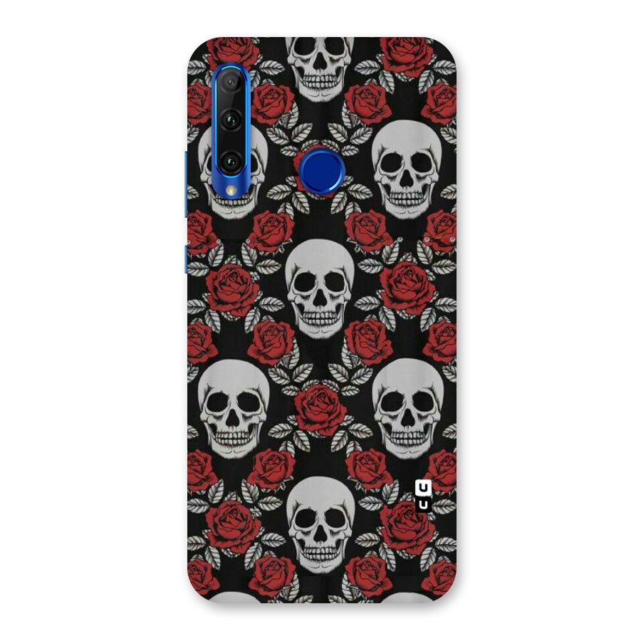 Grey Skulls Back Case for Honor 20i