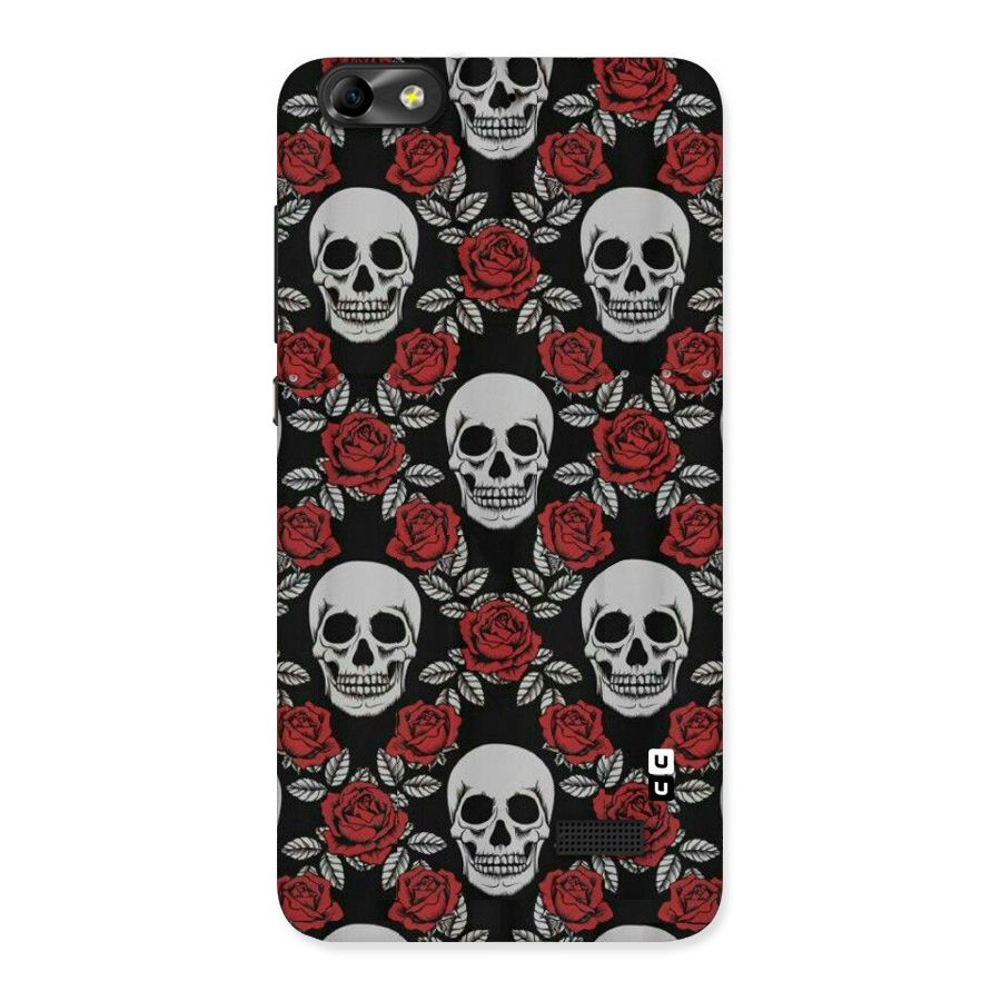 Grey Skulls Back Case for Honor 4C