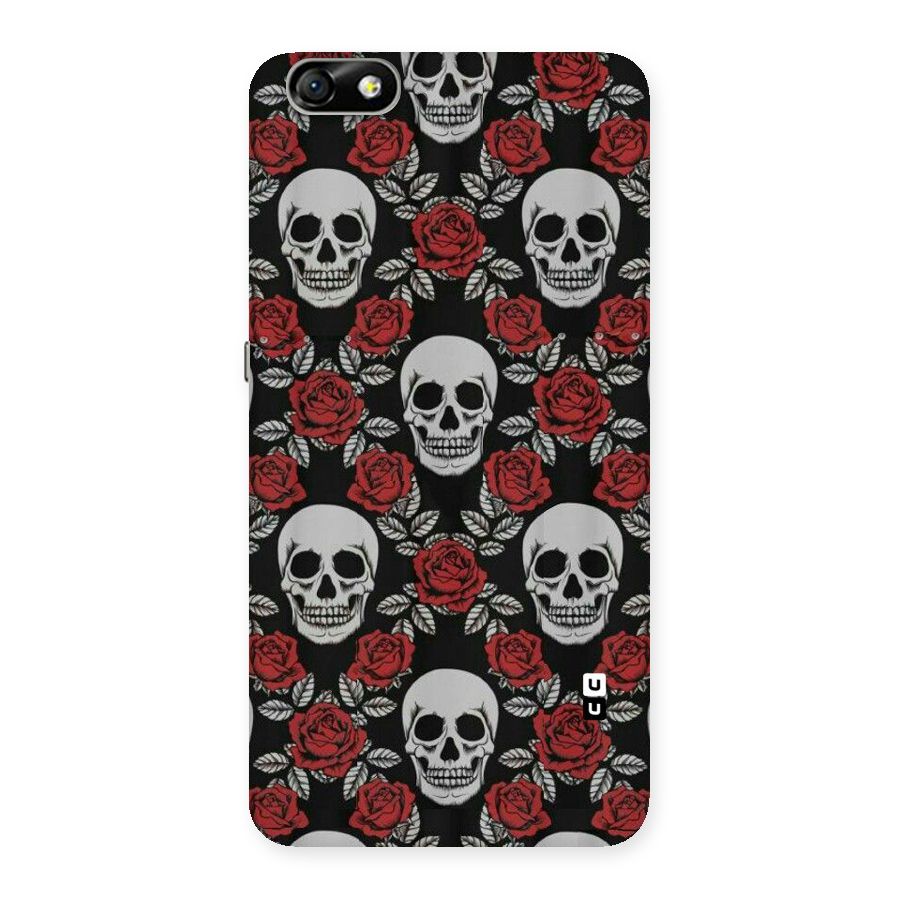 Grey Skulls Back Case for Honor 4X