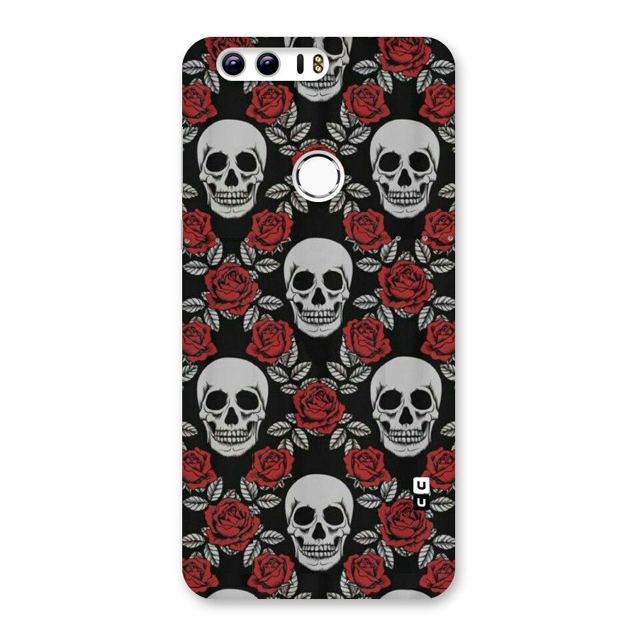 Grey Skulls Back Case for Honor 8