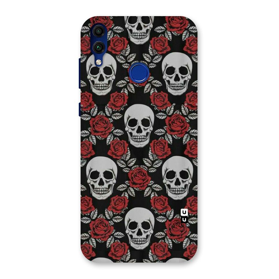 Grey Skulls Back Case for Honor 8C