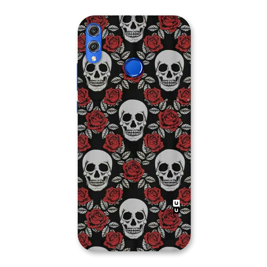 Grey Skulls Back Case for Honor 8X