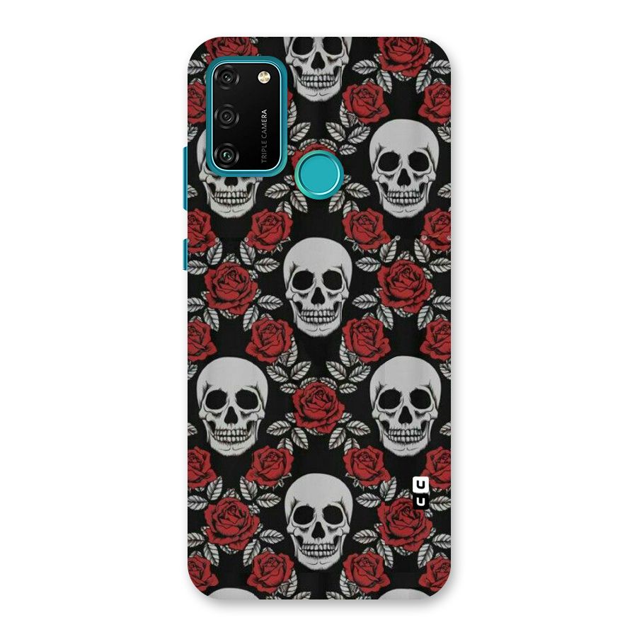 Grey Skulls Back Case for Honor 9A