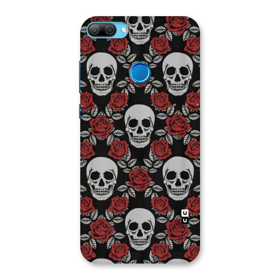 Grey Skulls Back Case for Honor 9N
