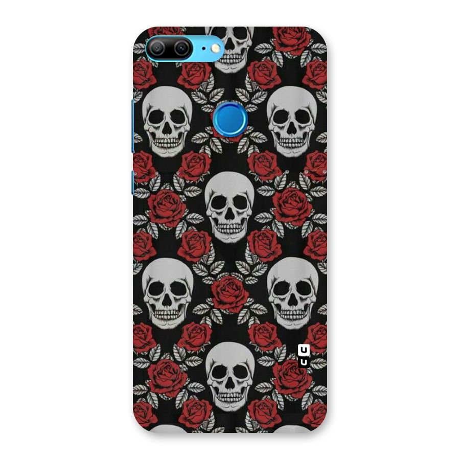 Grey Skulls Back Case for Honor 9 Lite
