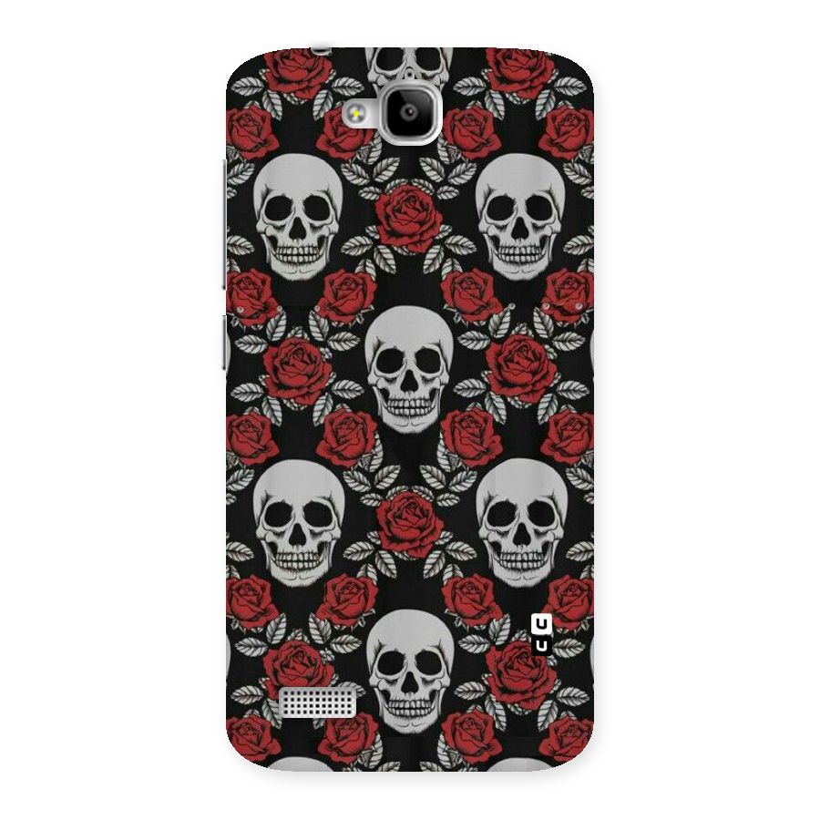 Grey Skulls Back Case for Honor Holly