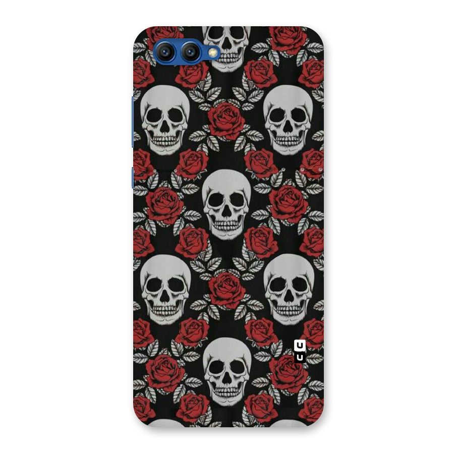 Grey Skulls Back Case for Honor View 10