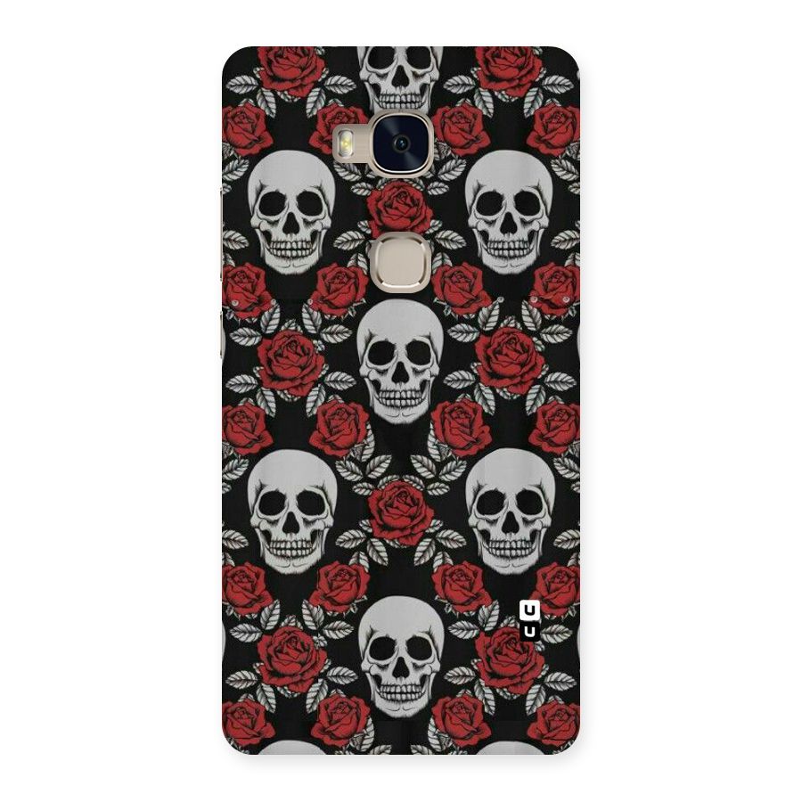 Grey Skulls Back Case for Huawei Honor 5X
