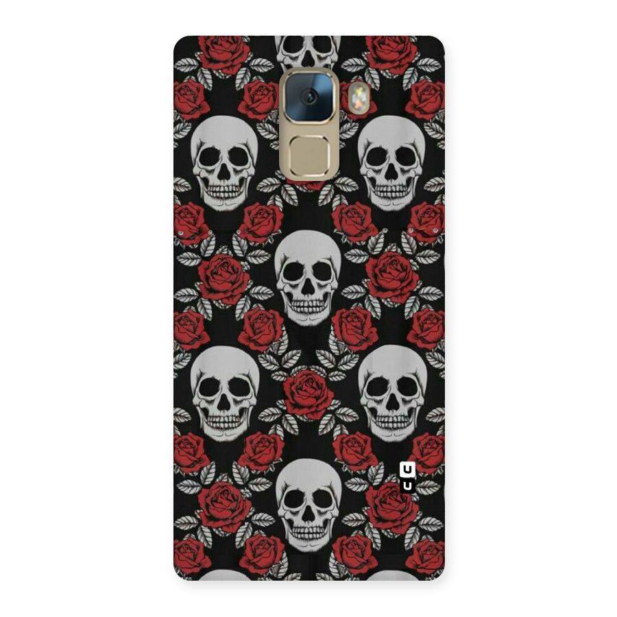 Grey Skulls Back Case for Huawei Honor 7