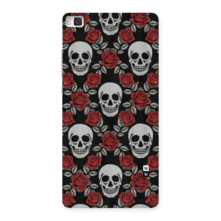 Grey Skulls Back Case for Huawei P8