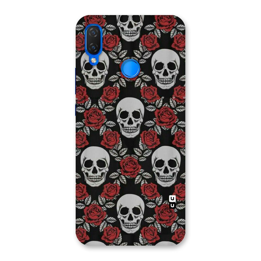 Grey Skulls Back Case for Huawei P Smart+