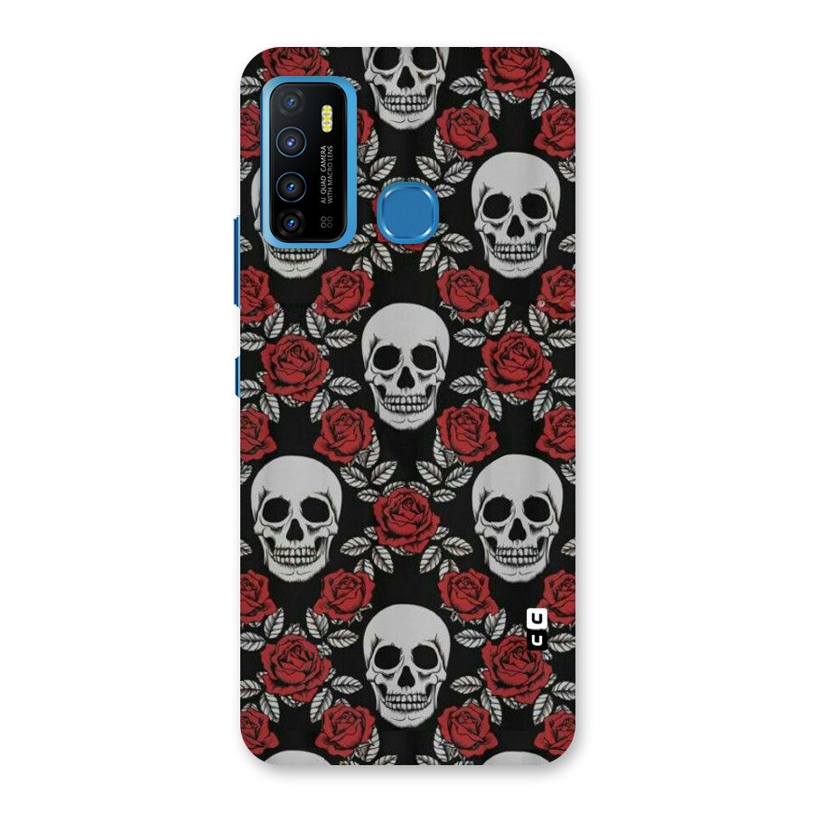 Grey Skulls Back Case for Infinix Hot 9