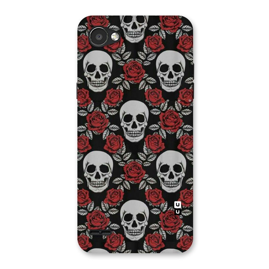 Grey Skulls Back Case for LG Q6