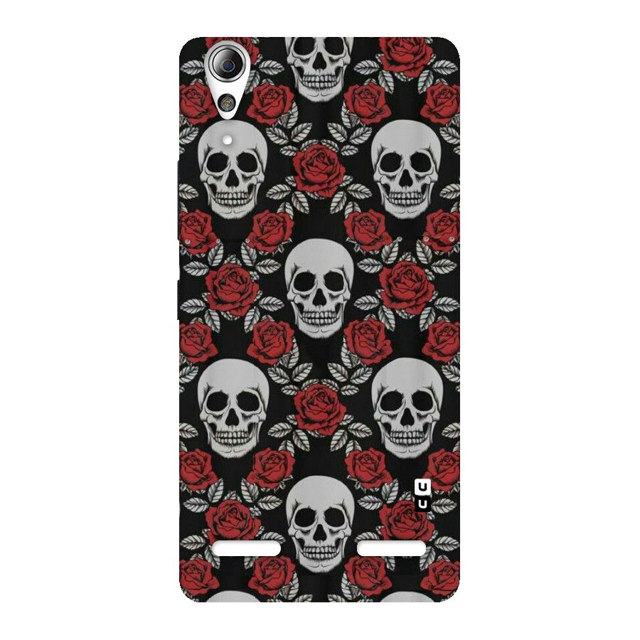 Grey Skulls Back Case for Lenovo A6000 Plus