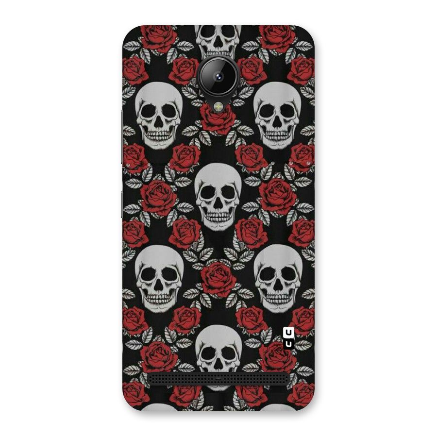 Grey Skulls Back Case for Lenovo C2