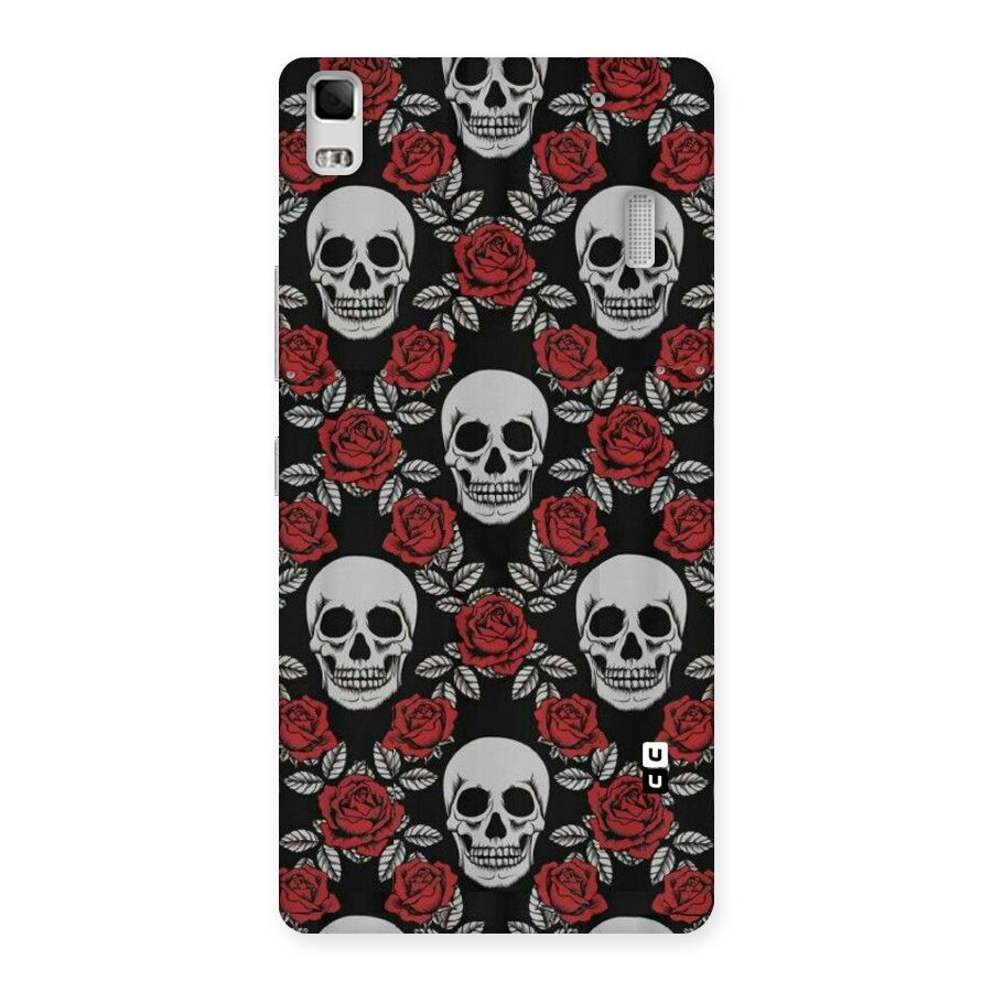 Grey Skulls Back Case for Lenovo K3 Note