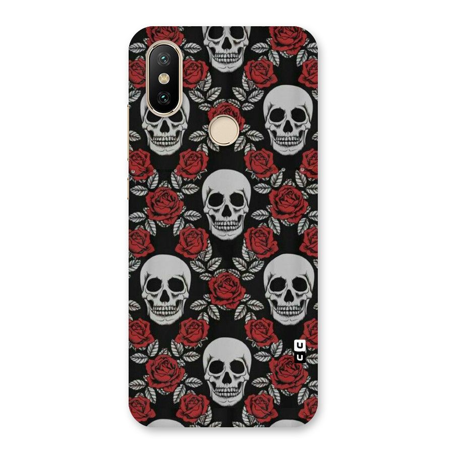 Grey Skulls Back Case for Mi A2