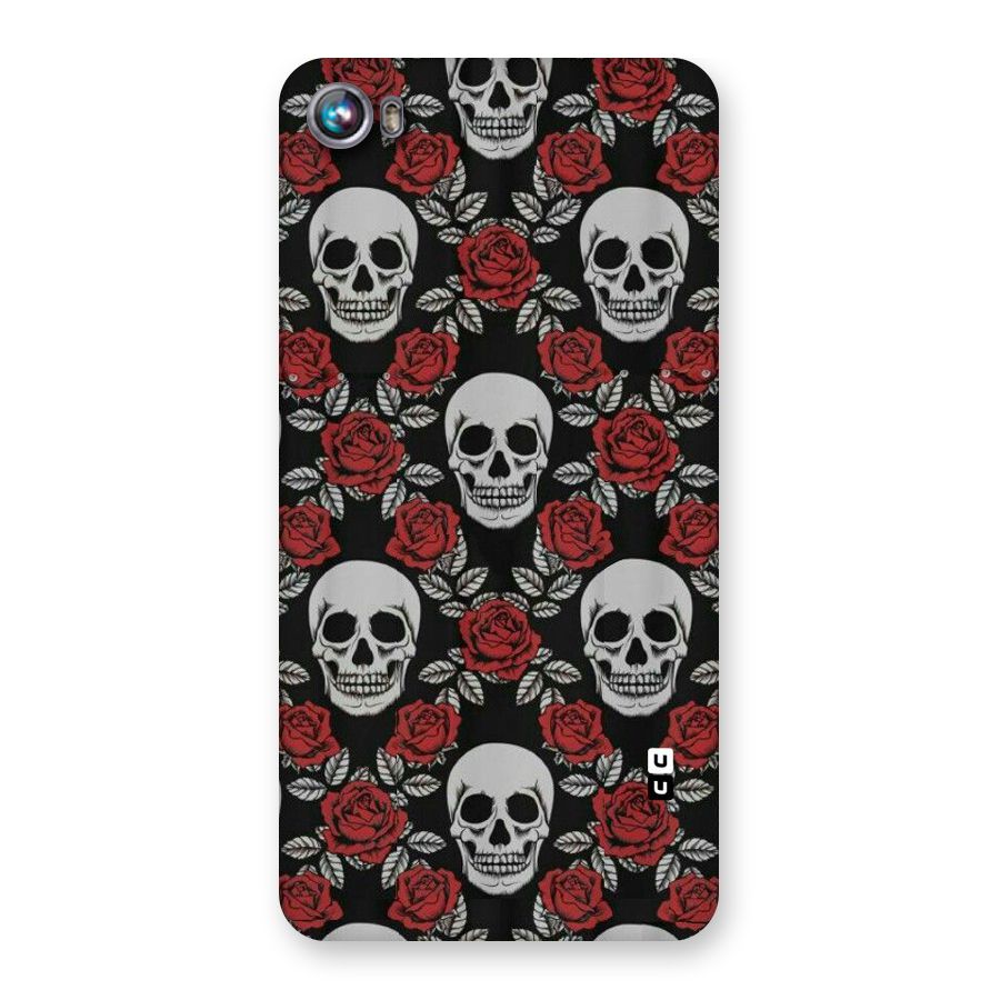 Grey Skulls Back Case for Micromax Canvas Fire 4 A107