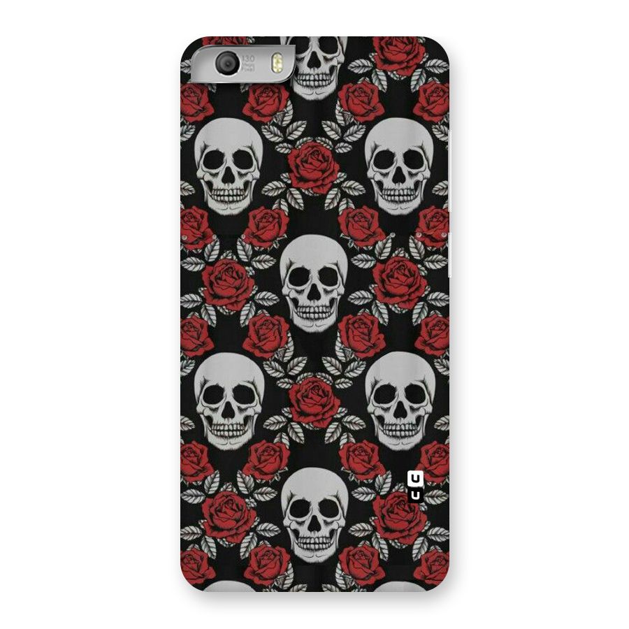 Grey Skulls Back Case for Micromax Canvas Knight 2