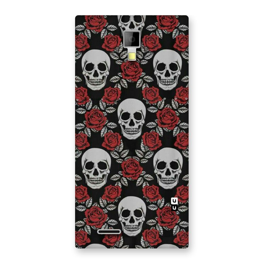 Grey Skulls Back Case for Micromax Canvas Xpress A99