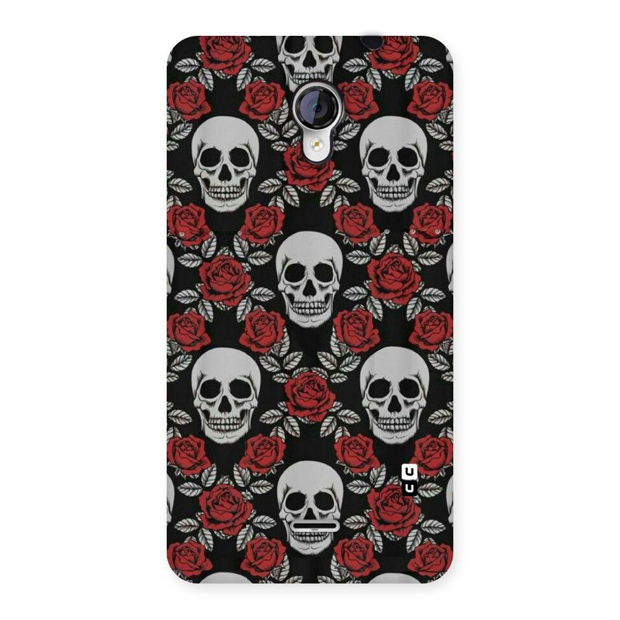 Grey Skulls Back Case for Micromax Unite 2 A106